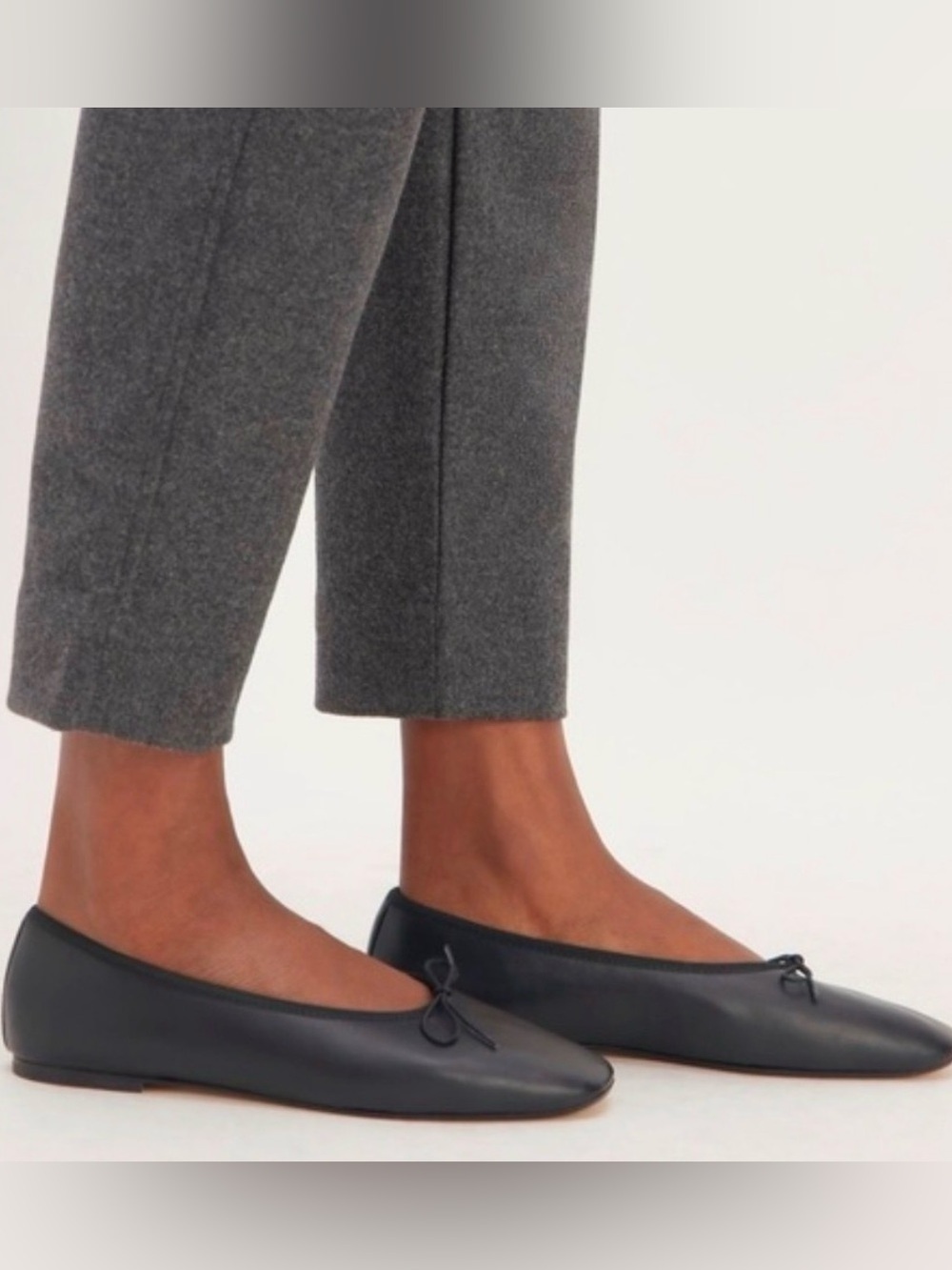 Everlane The Day Ballet Flat Black Leather